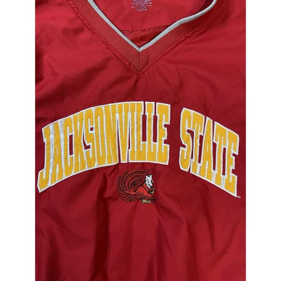Vintage Jacksonville State Gamecocks NCAA Ka Inc Red Jacket Pockets Logo 90s - Picture 2 of 11